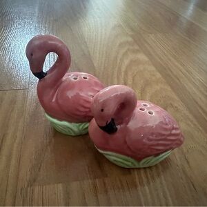 Pink Flamingo Salt and Pepper Shakers